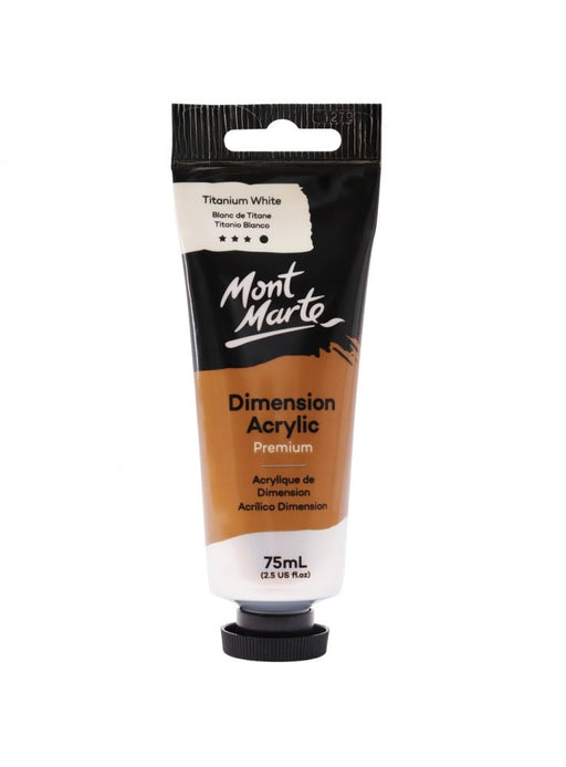 Mont Marte Premium Dimension Acrylic Paint 75ml — Titanium White