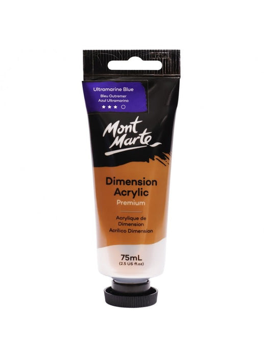 Mont Marte Premium Dimension Acrylic Paint 75ml — Ultramarine Blue