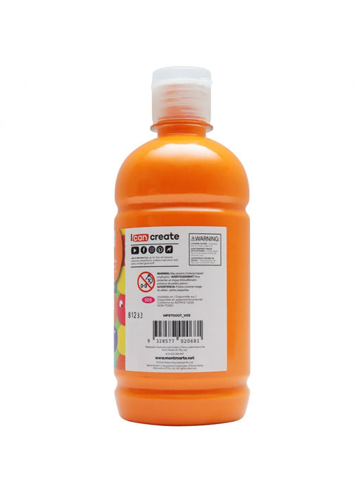 Mont Marte Poster Paint 500ml (16.91oz) - Orange Yellow
