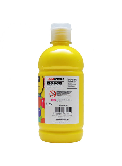 Mont Marte Yellow Mid Poster Paint 500ml