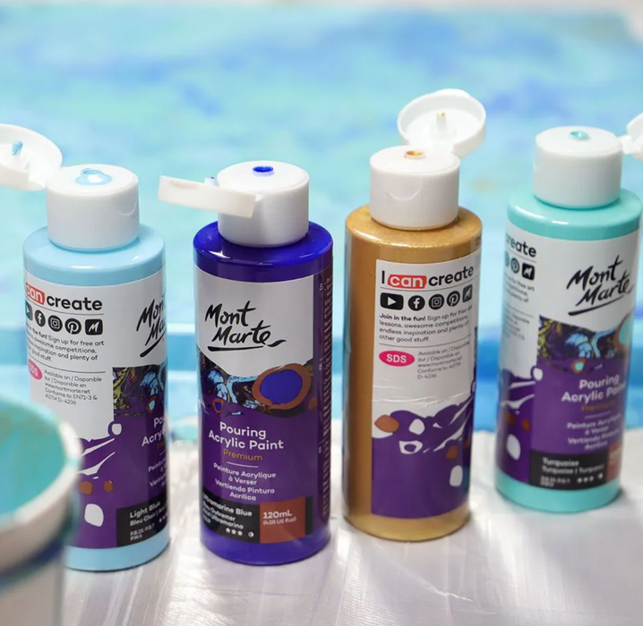 Golden Beach Pouring Acrylic Paint Set Premium 4pc x120ml