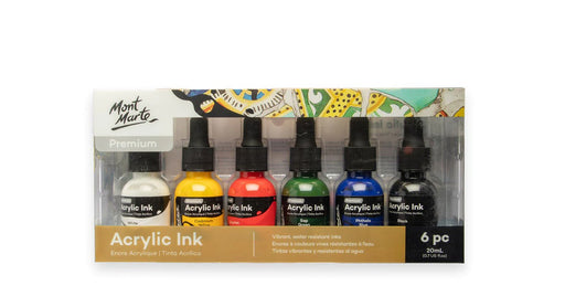 Acrylic Ink Premium 6pc x 20ml (0.7 US fl.oz) - Handy Mandy Craft Store