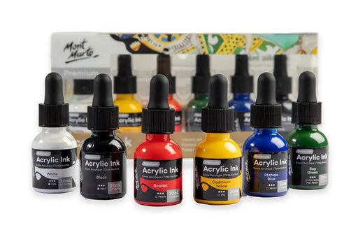 Acrylic Ink Premium 6pc x 20ml (0.7 US fl.oz) - Handy Mandy Craft Store