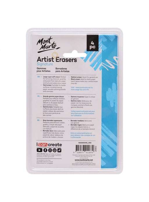 Artists Eraser Pack 4pc - Handy Mandy Craft Store