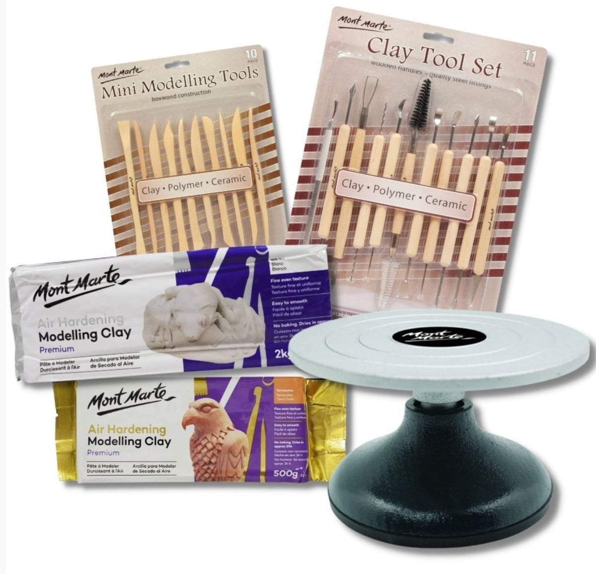Modelling Pottery Air Dry Clay Beginner Kit + Tools NZ | Handy Mandy – Handy Mandy Craft ...