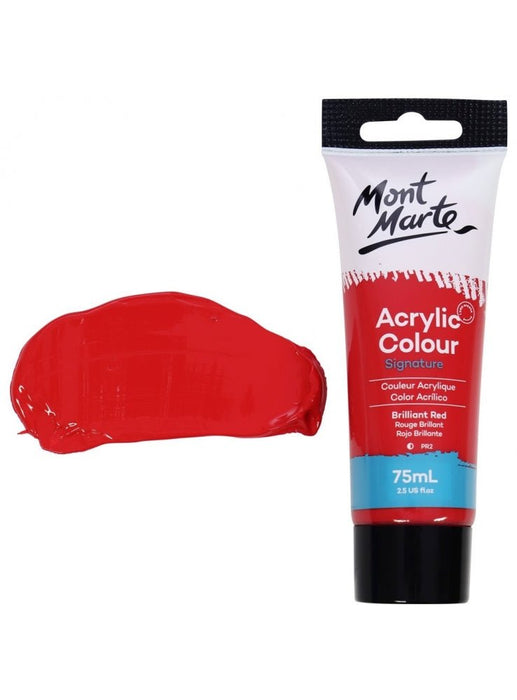 Brilliant Red Signature Acrylic Paint 75ml - Handy Mandy Craft Store
