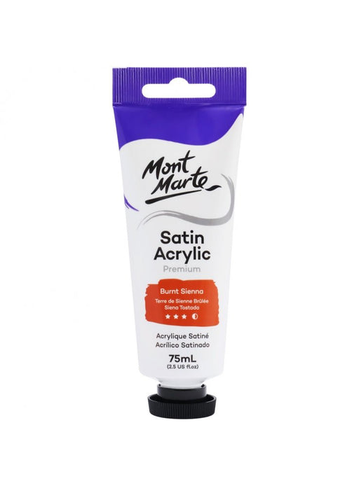 Burnt Sienna Premium Satin Acrylic Paint 75ml - Handy Mandy Craft Store