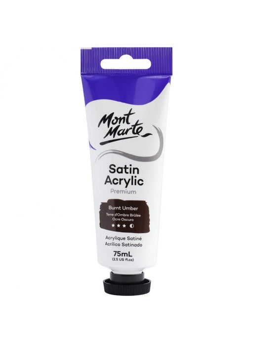 Burnt Umber Satin Acrylic Paint 75ml - Long-Lasting & Vibrant - Handy Mandy Craft Store