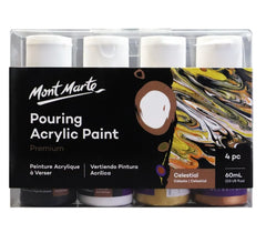 Celestial Pouring Acrylic Paint Set Premium 4pc x 60ml