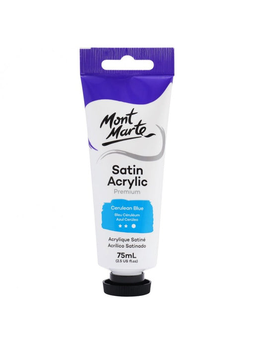 Cerulean Blue Premium Satin Acrylic Paint 75ml - Handy Mandy Craft Store
