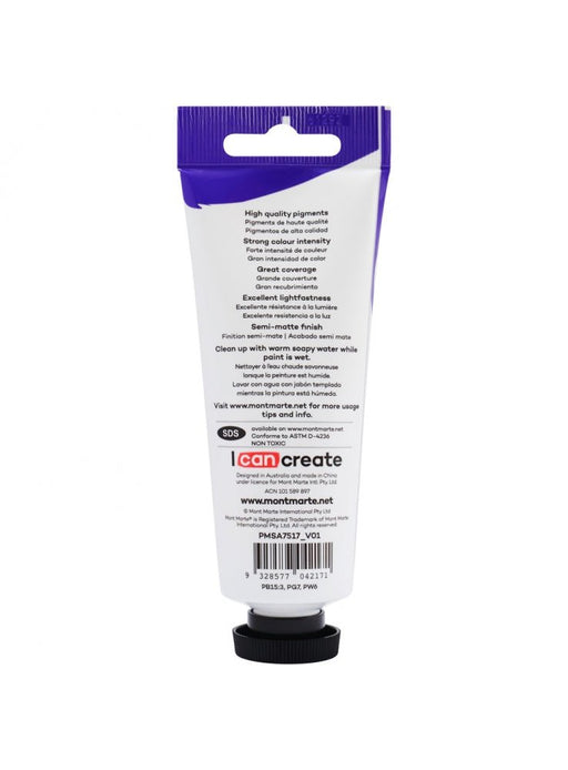 Cerulean Blue Premium Satin Acrylic Paint 75ml - Handy Mandy Craft Store