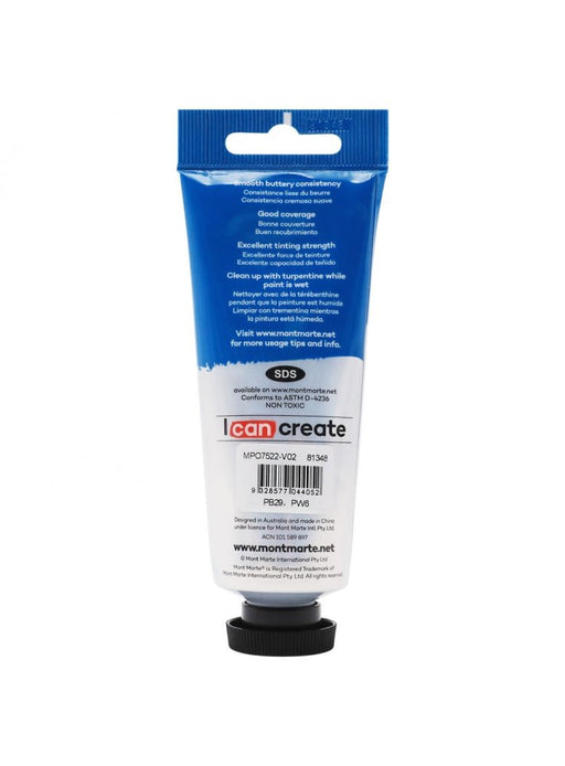 Cobalt Blue Oil Paint Tube Premium 75ml - Handy Mandy Craft Store