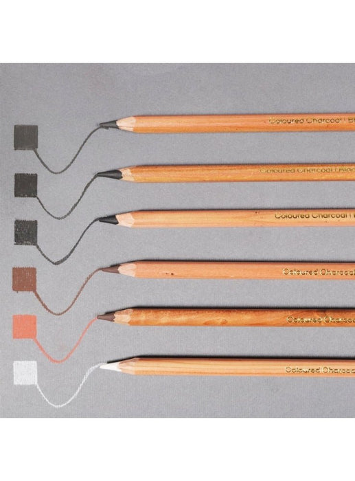 Coloured Charcoal Pencils Set 12Pc - Handy Mandy Craft Store