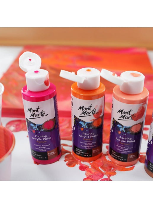 Coral Premium Pouring Acrylic Paint 120ml 4pc Set - Handy Mandy Craft Store