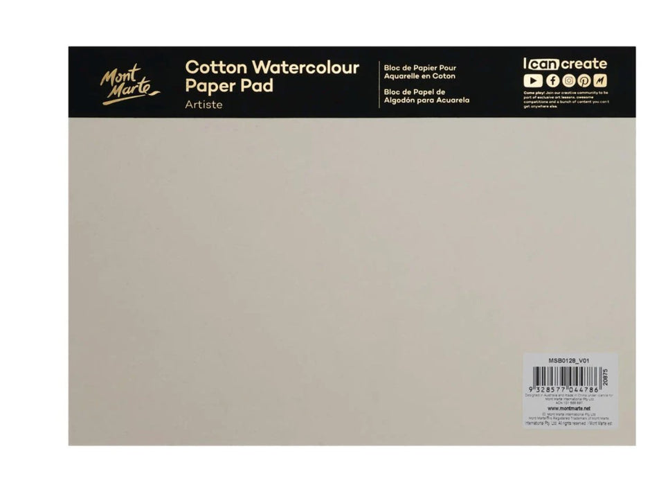 Cotton Watercolour Paper Artiste 200gsm A4 (11.7 x 8.3in) 10 Sheets - Handy Mandy Craft Store