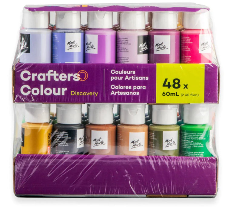 Crafters Colour Discovery Paint Set 48 x 60ml - Handy Mandy Craft Store