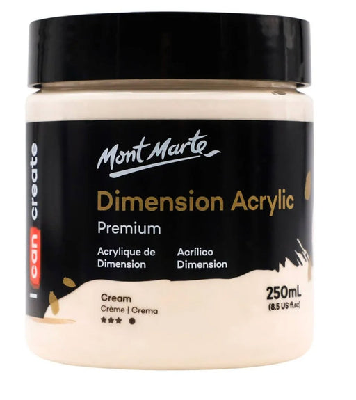 Cream Dimension Acrylic Paint Premium 250ml - Handy Mandy Craft Store