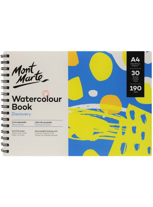 Discovery Watercolor Book A4 (8.3 x 11.7in) 30 Sheets 190gsm - Handy Mandy Craft Store
