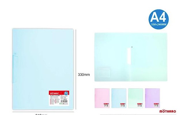Elastic Folder A4 Asst. Color. ( Pack Of 4) - Handy Mandy Craft Store