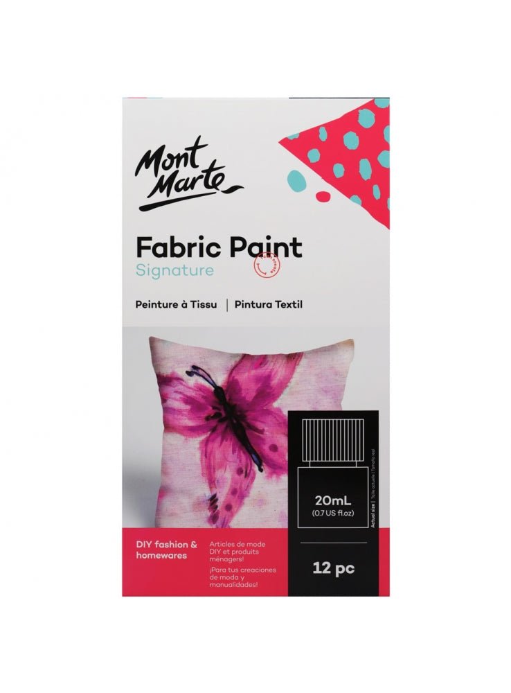 Buy Fabric Paint Set 12pc x 20ml Buy Online Handy Mandy Craft Store