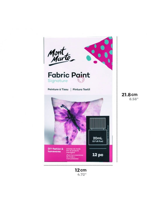 Fabric Paint Set 12pc x 20ml - Handy Mandy Craft Store