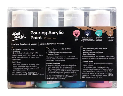 Flamingo Pouring Acrylic Paint Set Premium 4pc x 60ml - Handy Mandy Craft Store