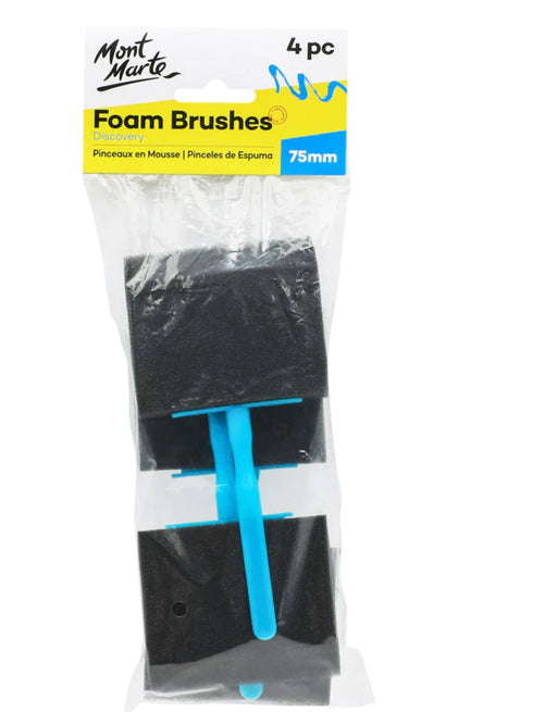 Foam Brushes Discovery 75mm 4pc - Handy Mandy Craft Store