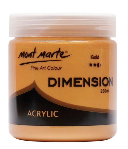 Gold Dimension Acrylic Paint Premium 250ml - Handy Mandy Craft Store