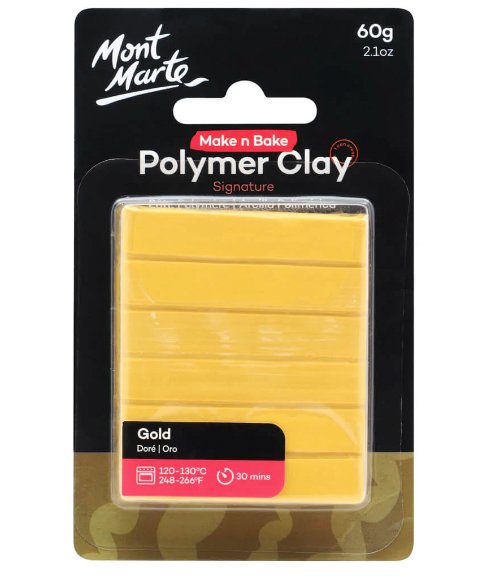 Gold Make n Bake Polymer Clay Signature 60g - Handy Mandy Craft Store