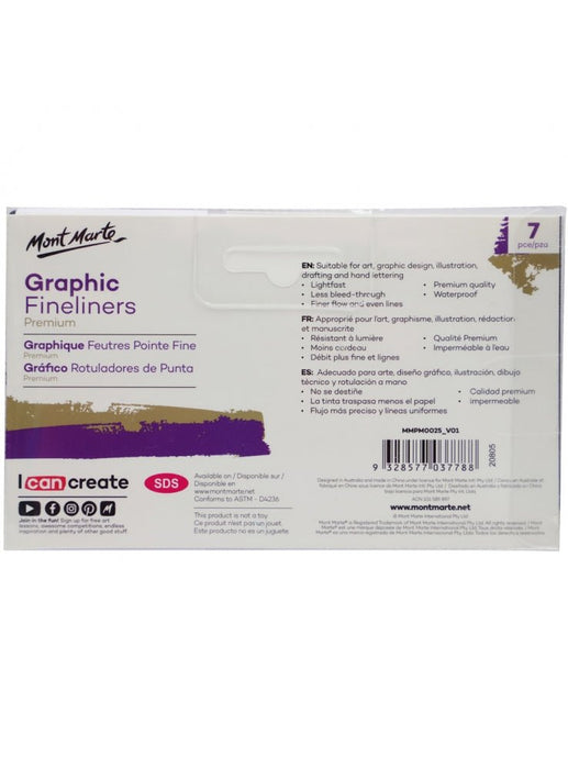 Graphic Fineliners Set 7pc - Handy Mandy Craft Store