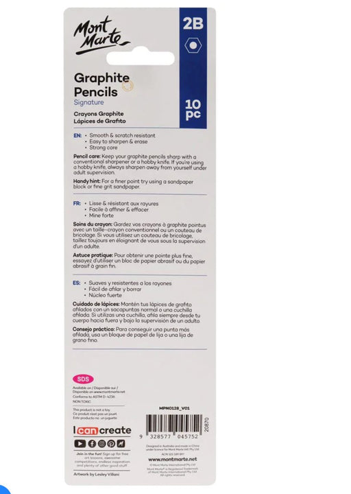 Graphite Pencils 2B Signature 10pc - Handy Mandy Craft Store