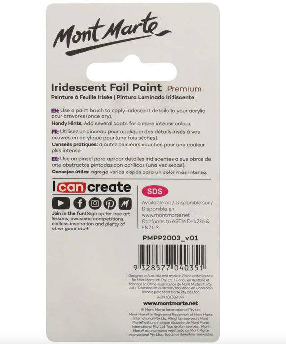 Iridescent Foil Paint Premium 20ml - Handy Mandy Craft Store