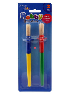 Kids Colour Hobby Brush with Rest 2pce