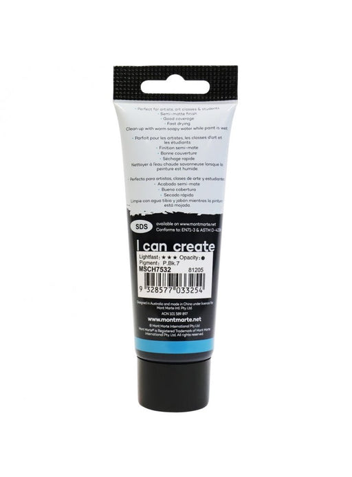 Lamp Black Signature Acrylic Paint 75ml - Handy Mandy Craft Store