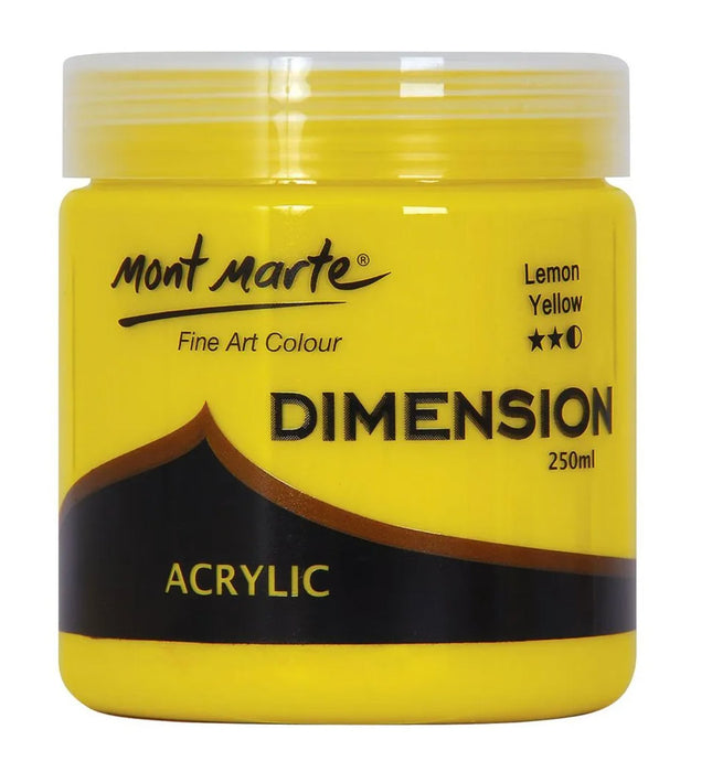 Lemon Yellow Dimension Acrylic Paint Premium 250ml - Handy Mandy Craft Store