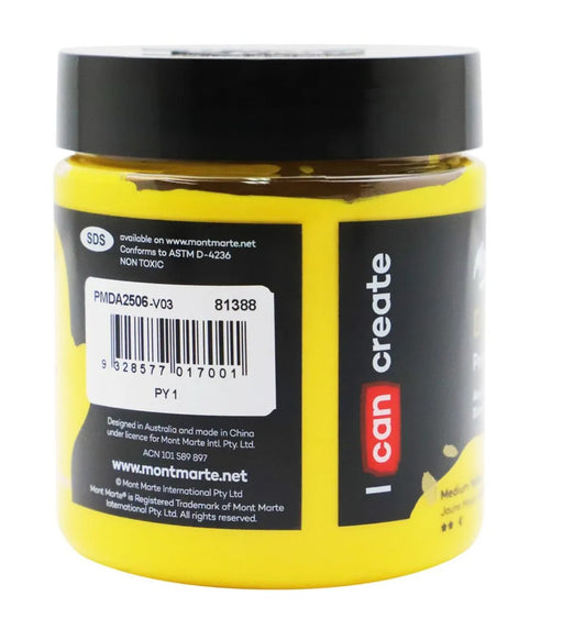 Medium Yellow Dimension Acrylic Paint Premium 250ml - Handy Mandy Craft Store