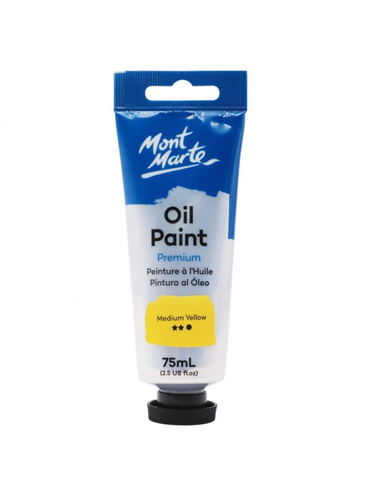 Medium Yellow Premium Oil Paint Tube 75ml - Handy Mandy Craft Store