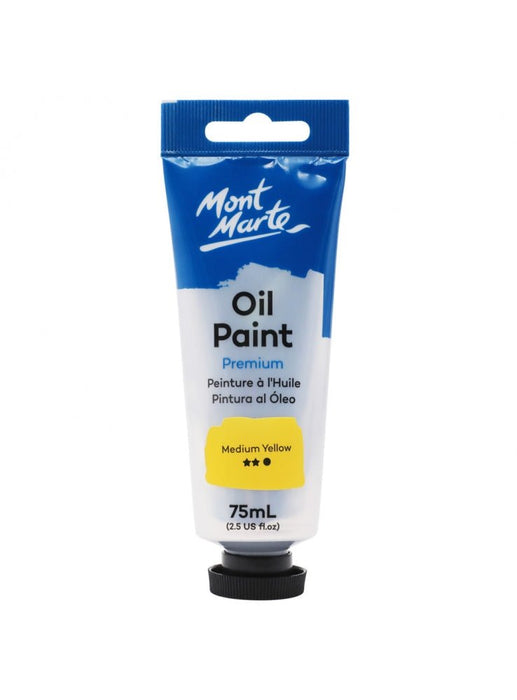 Medium Yellow Premium Oil Paint Tube 75ml - Handy Mandy Craft Store