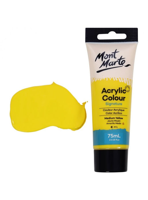 Medium Yellow Signature Acrylic Paint 75ml - Handy Mandy Craft Store