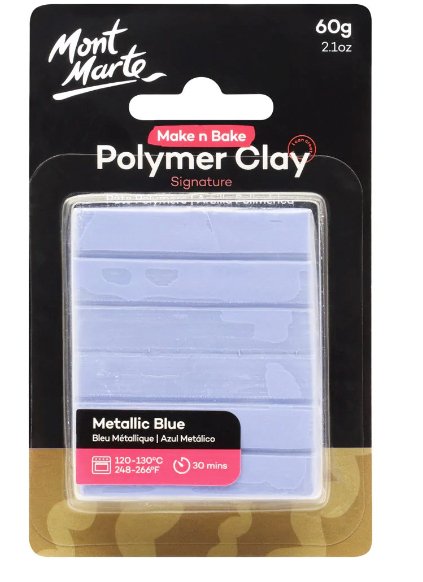 Metallic Blue Make n Bake Polymer Clay Signature 60g - Handy Mandy Craft Store