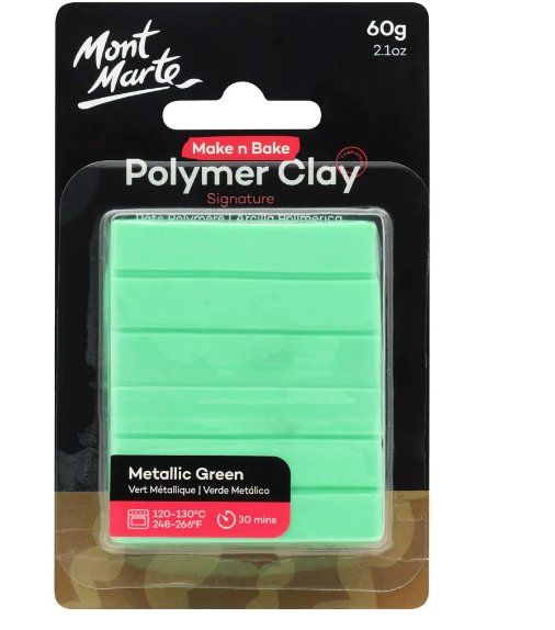Metallic Green Make n Bake Polymer Clay Signature 60g - Handy Mandy Craft Store