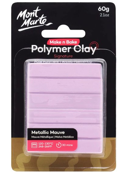 Metallic Mauve Make n Bake Polymer Clay Signature 60g - Handy Mandy Craft Store