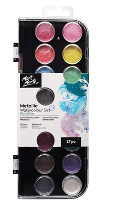 Metallic Watercolour Cake Set Signature 17pc