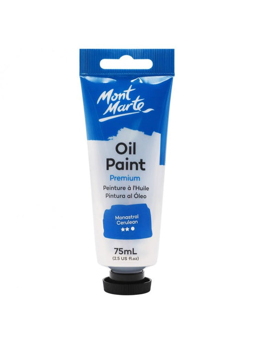 Monastral Cerulean Oil Paint Tube Premium 75m - Handy Mandy Craft Store