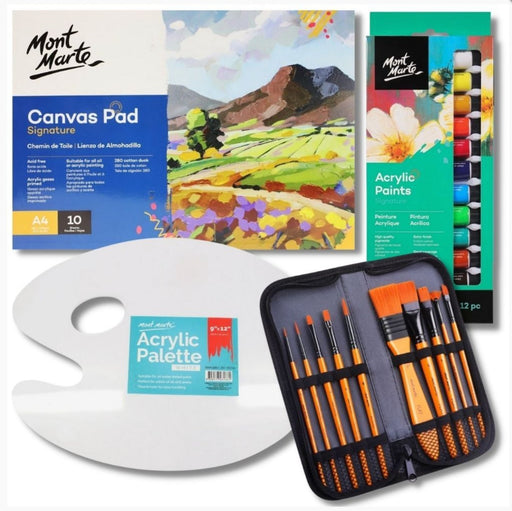 Mont Marte Acrylic Paint Basics Kit - 25 pieces - Handy Mandy Craft Store