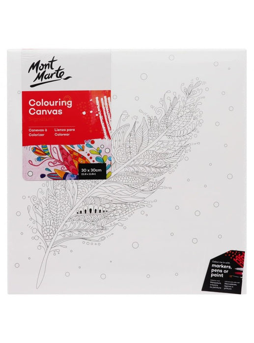 Mont Marte Colouring Canvas 30x30cm Garden - Handy Mandy Craft Store