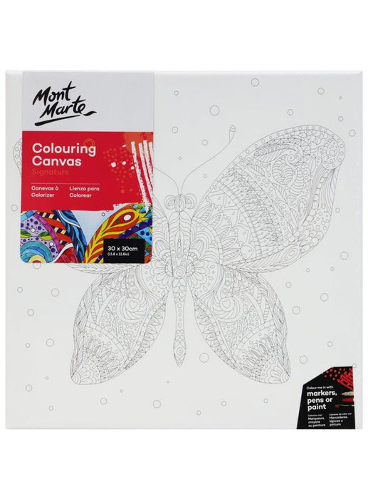 Mont Marte Colouring Canvas 30x30cm Garden - Handy Mandy Craft Store