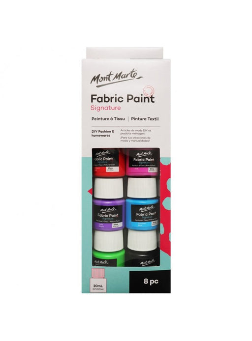 Mont Marte Fabric Paint Set 8pce x 20ml - Handy Mandy Craft Store