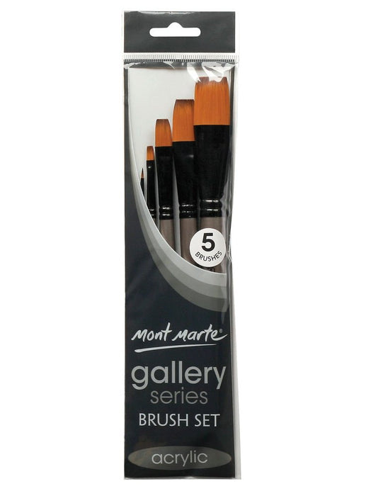 Mont Marte Gallery Series Brush Set Acrylic 5pc - Handy Mandy Craft Store
