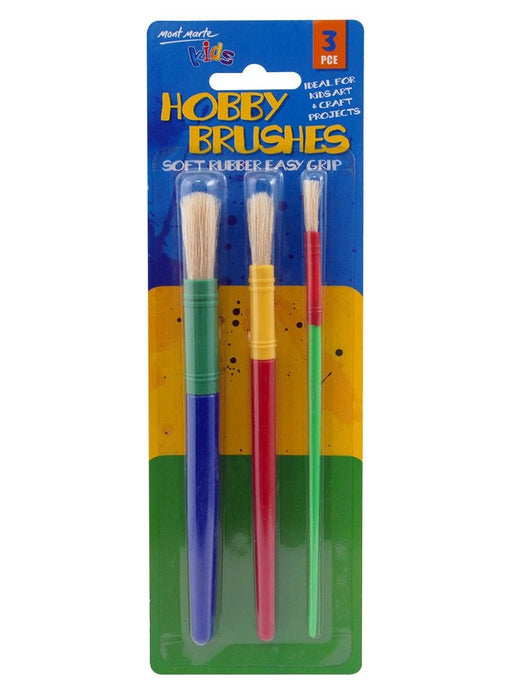 Mont Marte Kids Colour Hobby Brushes 3pce - Handy Mandy Craft Store